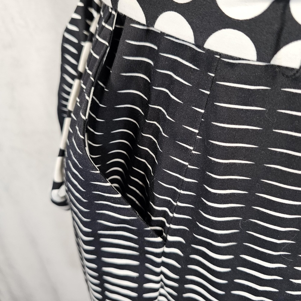 Calvin Klein Dress Womens 2 Black Polka Dot Belted Sheath Sleeveless Knee Length - Picture 3 of 11